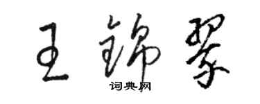 骆恒光王锦翠草书个性签名怎么写