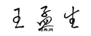 骆恒光王孟生草书个性签名怎么写