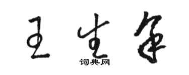 骆恒光王生余草书个性签名怎么写