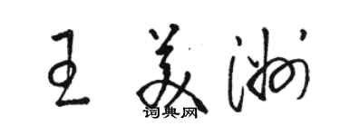 骆恒光王美洲草书个性签名怎么写
