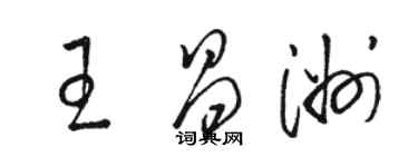骆恒光王昌洲草书个性签名怎么写