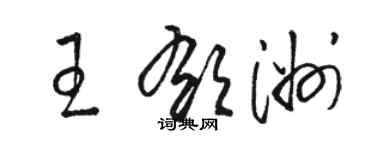 骆恒光王郁洲草书个性签名怎么写