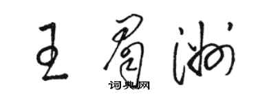 骆恒光王眉洲草书个性签名怎么写