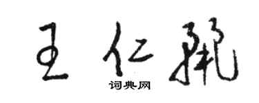 骆恒光王仁丽草书个性签名怎么写