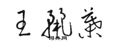 骆恒光王丽叶草书个性签名怎么写