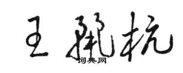 骆恒光王丽杭草书个性签名怎么写
