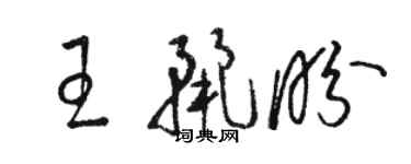 骆恒光王丽盼草书个性签名怎么写