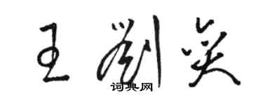 骆恒光王刘奕草书个性签名怎么写
