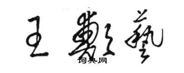 骆恒光王郑艺草书个性签名怎么写