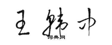 骆恒光王韩中草书个性签名怎么写