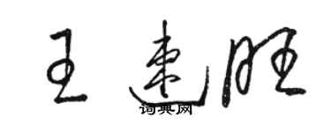 骆恒光王速旺草书个性签名怎么写