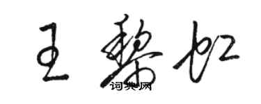 骆恒光王黎虹草书个性签名怎么写