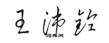 骆恒光王沛铃草书个性签名怎么写