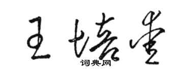 骆恒光王培爱草书个性签名怎么写