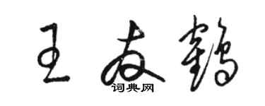 骆恒光王友鹤草书个性签名怎么写