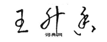 骆恒光王升香草书个性签名怎么写