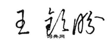骆恒光王钦盼草书个性签名怎么写