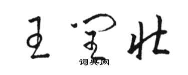 骆恒光王闰壮草书个性签名怎么写