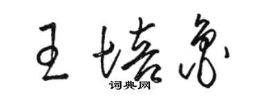 骆恒光王培鲁草书个性签名怎么写