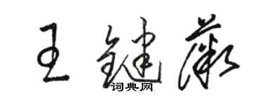 骆恒光王键薇草书个性签名怎么写