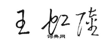 骆恒光王虹陆草书个性签名怎么写