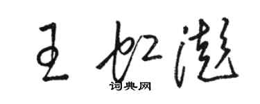 骆恒光王虹澎草书个性签名怎么写