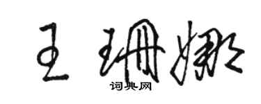 骆恒光王珊娜草书个性签名怎么写