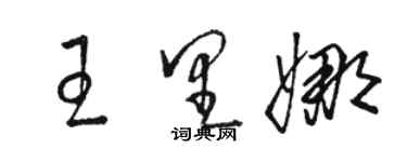 骆恒光王里娜草书个性签名怎么写