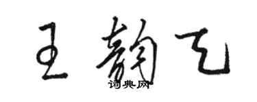 骆恒光王韵天草书个性签名怎么写