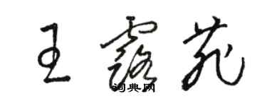 骆恒光王露菲草书个性签名怎么写