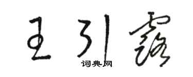 骆恒光王引露草书个性签名怎么写