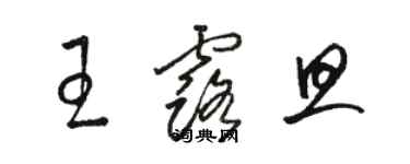 骆恒光王露旦草书个性签名怎么写