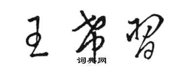 骆恒光王希习草书个性签名怎么写