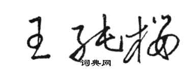 骆恒光王纯樱草书个性签名怎么写