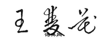 骆恒光王双花草书个性签名怎么写