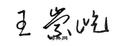 骆恒光王崇屹草书个性签名怎么写