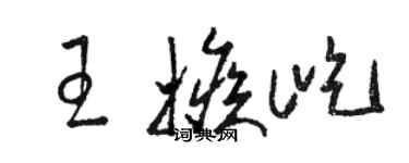 骆恒光王嫉屹草书个性签名怎么写