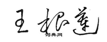 骆恒光王根莲草书个性签名怎么写