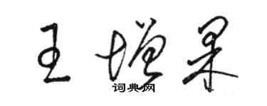 骆恒光王增果草书个性签名怎么写