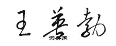 骆恒光王英勃草书个性签名怎么写