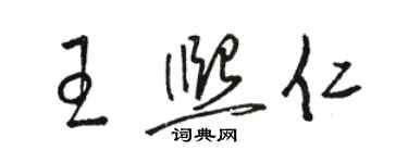 骆恒光王熙仁草书个性签名怎么写