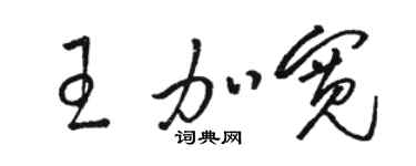 骆恒光王加宽草书个性签名怎么写
