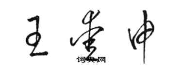 骆恒光王爱申草书个性签名怎么写