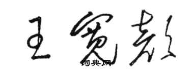 骆恒光王宽颜草书个性签名怎么写