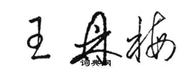 骆恒光王鼎梅草书个性签名怎么写