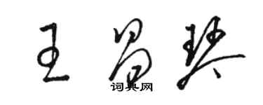 骆恒光王昌琴草书个性签名怎么写