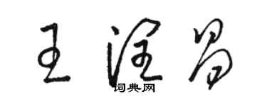 骆恒光王润昌草书个性签名怎么写