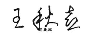 骆恒光王秋喜草书个性签名怎么写