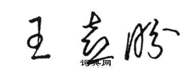 骆恒光王喜盼草书个性签名怎么写