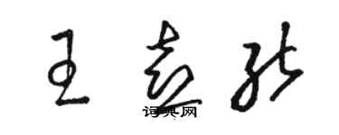 骆恒光王喜能草书个性签名怎么写